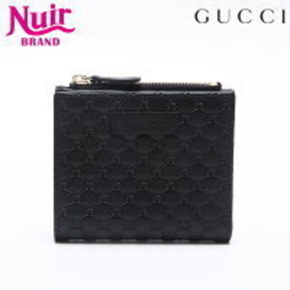 Gucci Handbags - Gucci GG Guccissima Leather Bi fold Wallet Black